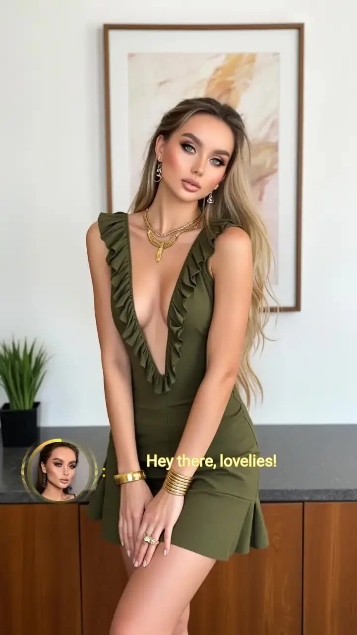 Olive Green Dress and Confidence