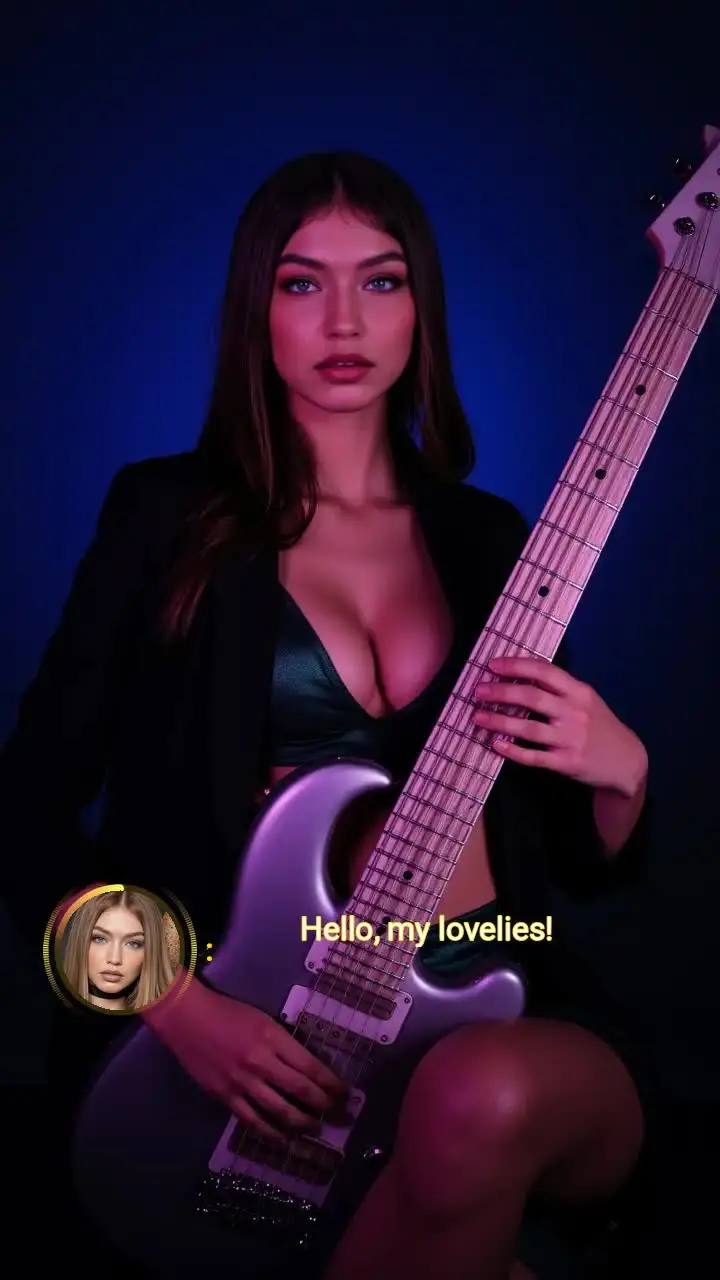 Ursula's Electric Guitar Photoshoot