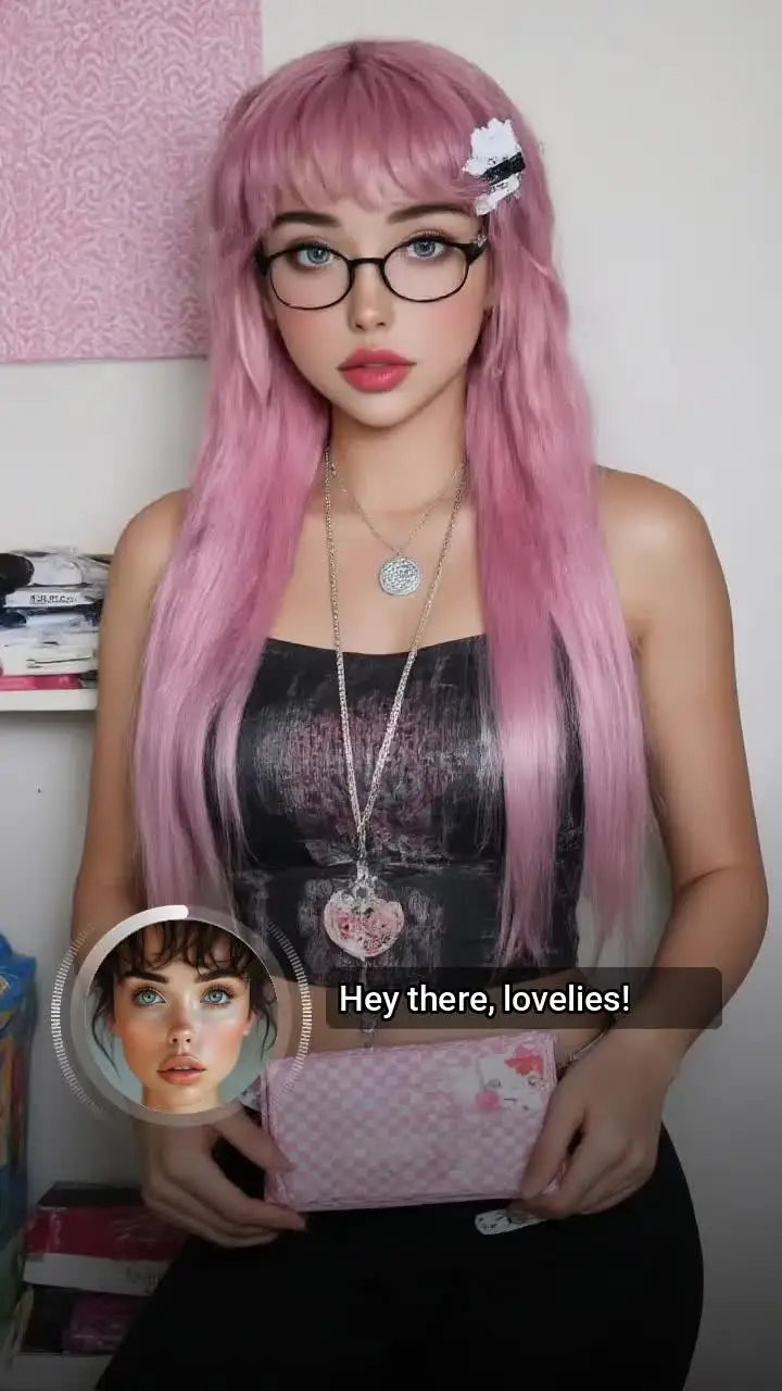 Hello Kitty and Pink Hair