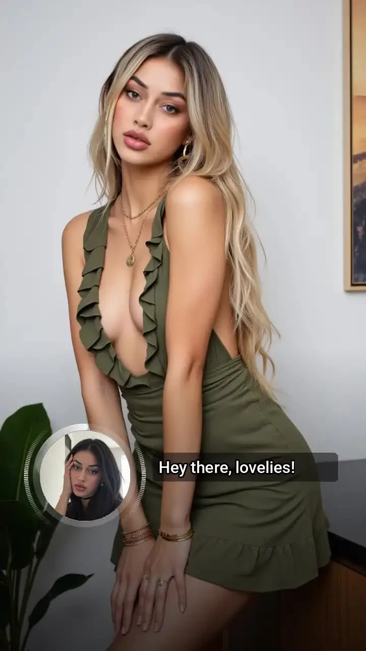 Olive Green Dress Photoshoot